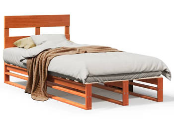 Rama łóżka bez materaca woskowy brąz sosnowa 75x190 cm WM-850820