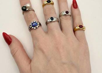 Zestaw pierścionków vintage – złoto 18 karatów (750)