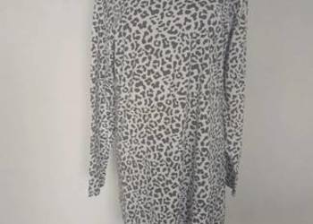 Sukienka panterka cętki bawełna elegancka 2YK retro klasyczna