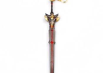 Czarny miecz | Metal | 22 cm | Brelok | Genshin Impact