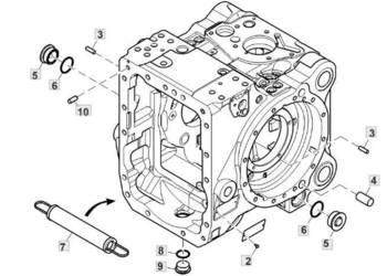 John Deere 6110 - oś tylna - obudowa dyferencjału AL221263