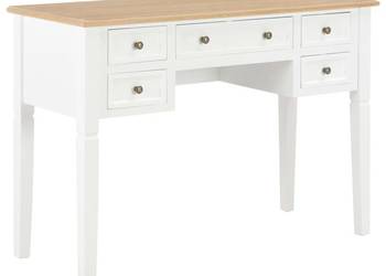 vidaXL Biurko, białe, 109,5x45x77,5 cm, drewniane(SKU:280069)