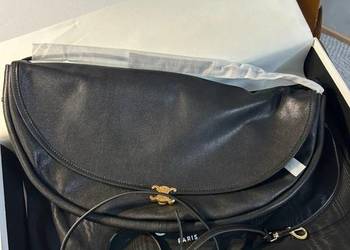 Premium torebka Celine Halfmoon Soft Triomphe  skóra naturalna