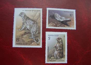 ZSRR 1987 MNH Mi. 5711/13 Fauna Zwierzęta  a