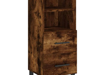Szafka przydymiony dąb 345x34x90 cm materiał drewnopochodny WM-828697
