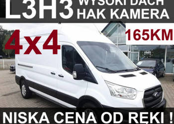 Ford Transit 4x4 L3H3 Wysoki Dach Hak 165KM 4x4 Kamera Czujniki Od ręki !