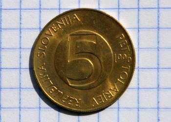 5 TOLARÓW ( 5 TOLARJEV ) 1996 ROK - SŁOWENIA