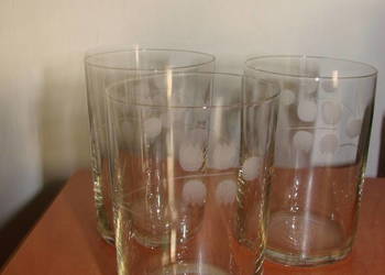 zdobione szklanki PRL