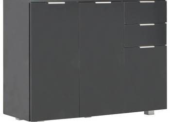 vidaXL Szafka na wysoki połysk, czarna, 107x35x80,5 cm(SKU:283719)