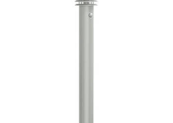 Lampa ogrodowa na słupku z czujnikiem srebrna 110 cm stal WM-4006367