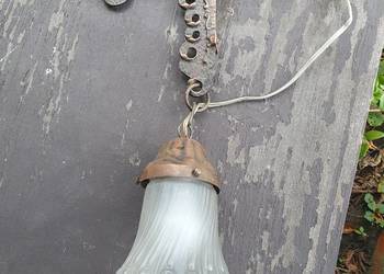 Trzy miedziane kinkiety Trzy miedziane kinkiety