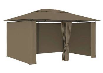 vidaXL Namiot ogrodowy z zasłonami, 4 x 3 m, taupe, 180 g/m²(SKU:312232)