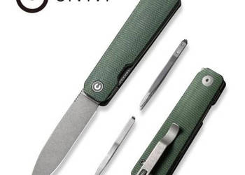 Nóż składany Civivi Sendy Green Canvas Micarta, Gray Stonewashed Nitro-V b…