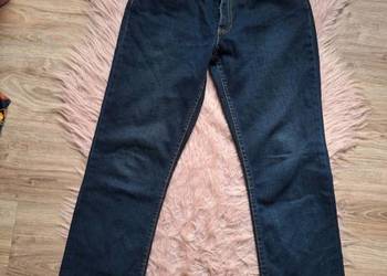 Świetne spodnie ciemny jeans w27 l32 szerokie męskie Levis 38