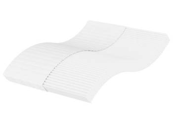 Materac piankowy biały 140x190 cm twardość H2/H3 WM-356344