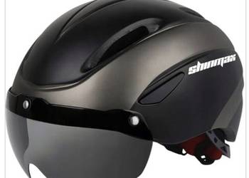 Kask Rowerowy Shinmax BC-001 z Magnetycznymi Goglami. Rozmiar M/L 56-62cm