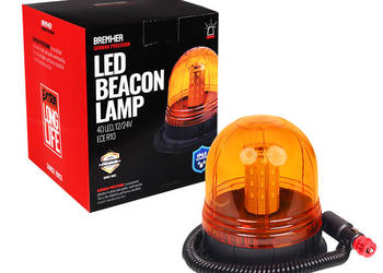 LAMPA OSTRZEGAWCZA "KOGUT" MAGNES + 3 OTWORY, 40 LED, 12/24V, ECE R10,