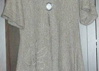 Tunika w stylu boho asymetryczna z akrylu w kolorze beżowym marki Setter r.