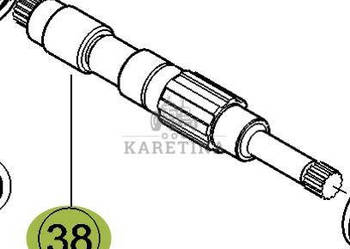 CLAAS Orbis 450 Wałek Podajnika Zbożowego Przekładni CZĘŚCI 0001392920 00 …