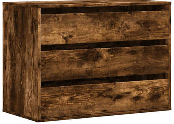 Komoda przydymiony dąb 80x41x58 cm materiał drewnopochodny WM-852856