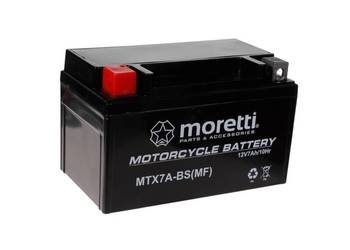 Akumulator Motocyklowy 7Ah Moretti MTX7A-BS 90A L+ Radomsko, Brzeźnicka 58