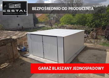 Garaż Blaszany - BIAŁY|Garaże Blaszane|NA BUDOWĘ |Blaszak| - ESSTAL-