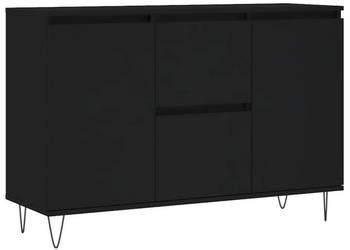 Szafka czarna 104x35x70 cm materiał drewnopochodny WM-827205