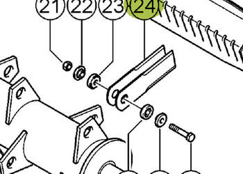 0000600170 Nóż do siekania słomy (chory) gładki 173x50x4 Claas MWS
