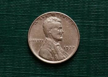 USA - 1 cent, 1937r Wheat Penny, Lincoln