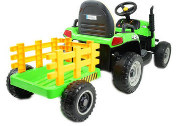 Autko SUPER TRAKTOR NA AKUMULATOR LABOR z przyczepką i kiprem pojazd