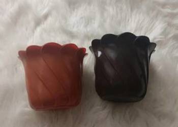 Doniczki na kwiaty zwisające 2 sztuki brązowe