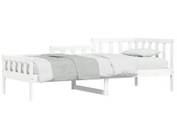 Łóżko dzienne bez materaca białe drewno sosnowe 90x200 cm WM-840371