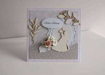Personalizowana Kartka ręcznie robiona na Ślub handmade IV