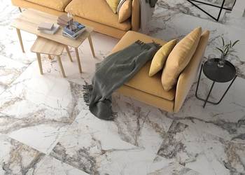 BIAŁY MARMUR złota żyłka 120x60 WYSOKI POŁYSK
