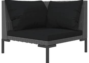 Sofa ogrodowa z poduszkami, zaokrąglony rattan PE（SKU:318601）