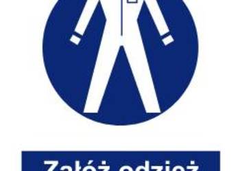 Naklejka BHP Załóż odzież ochronną ZNO-16