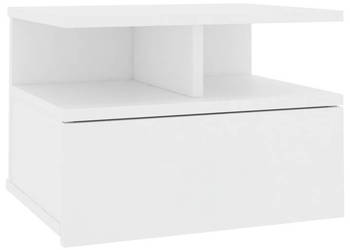 Wisząca szafka nocna biała 40x31x27 cm materiał drewnopochodny WM-800405