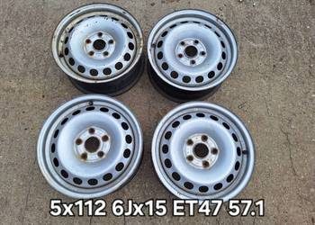 Felgi stalowe 5x112 6J 15 cali ET47 VW Golf V Caddy Touran FORD SEAT koła