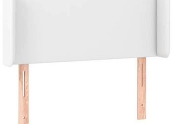Zagłówek do łóżka z LED biały 103x16x78/88 cm sztuczna skóra WM-3123041
