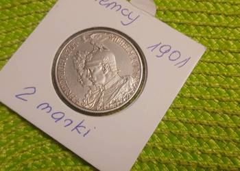 moneta srebrna Niemiec 2 marki z 1901r
