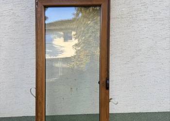 Drzwi balkonowe złoty Dąb z roletą