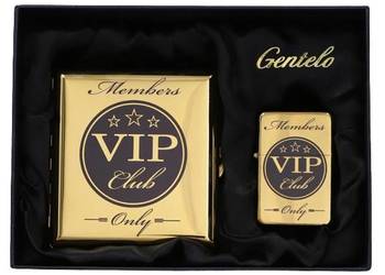 Zestaw Prezentowy Zapalniczka Benzynowa + Papierośnica VIP Club Gentelo