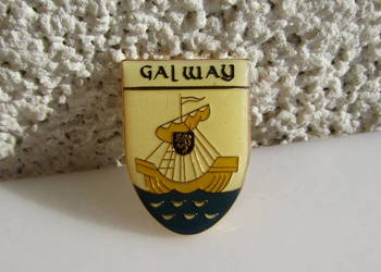 Pins przypinka w klapę typu pin's GALWAY Irlandia Herb