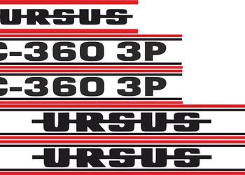 Napis Ursus naklejki C-360 3P komplet naklejek