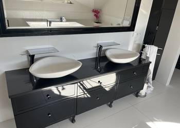 Szafka, blat, armatura, umywalka Hansgrohe
