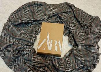 ZARA/Długi szal zimowy/szalik z Madrytu, chusta zimowa