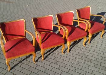 Fotel PRL design Art Deco Ludwik lata 40 50 Vintage cena za 1 szt 285 zł