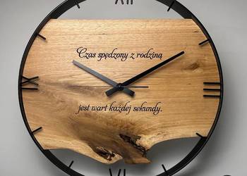 Nowoczesny zegar drewniany 50 cm