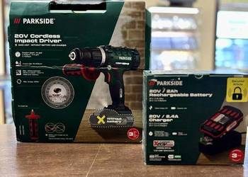 Wiertarko-Wkrętarka Udarowa 20V  Parkside PSBSA 20-Li C3 Zestaw