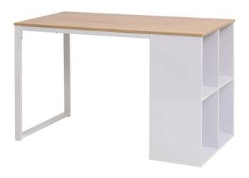 vidaXL Biurko 120 x 60 x 75 cm, kolor dębowy i biały (SKU:245720)